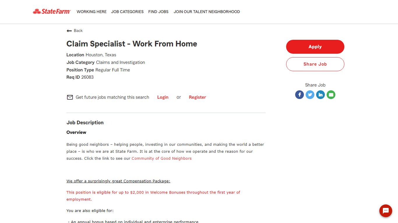 Claim Specialist - Work From Home in Houston, Texas | State Farm